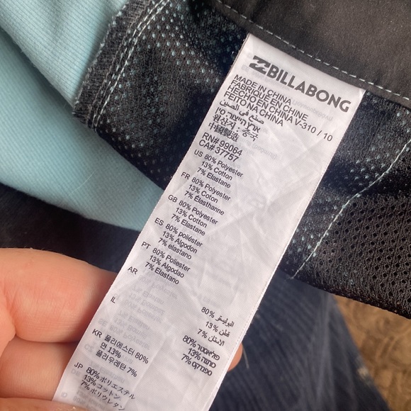 Mens Billabong quick dry shorts size 36 - Picture 7 of 7